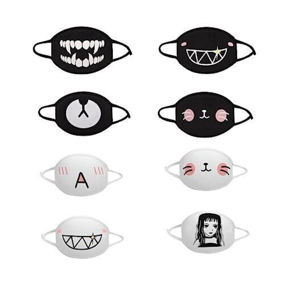 1048 Kawaii Face Mask Reusable Japanese Cartoon Cat Face Mouth Mask
